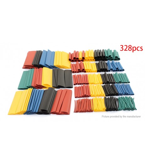 Heat Shrink Tubing Wire Cable Sleeving Wrap Tube Kit (328 Pieces)