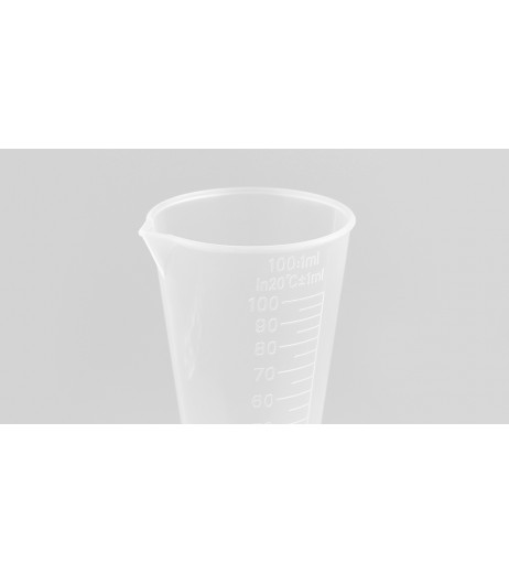 Plastic Measuring Cup Graduated Beaker Kitchen Lab Tool (100ml/2-Pack)