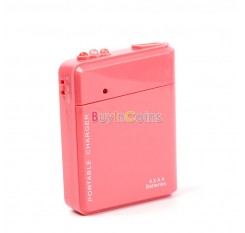 USB 5V 3 LED Mobile Power Bank Charger Pack Box Case for 4x AA Battery