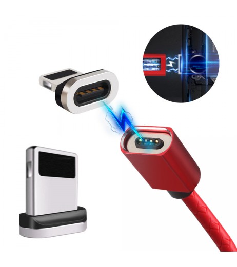 Micro USB Port Magnetic Adapter Charger For iPhone IOS Android Type C USB Cable