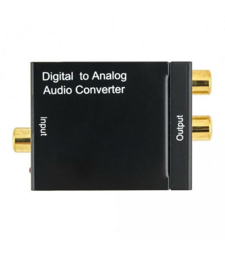 Optical Coaxial Toslink Digital to Analog Audio Converter Adapter RCA L/R 3.5mm