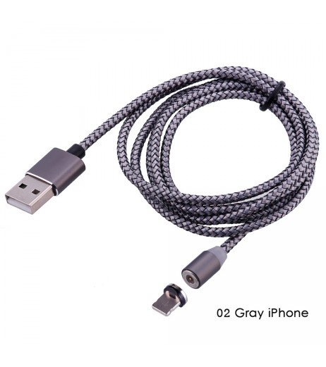 Braided Magnetic for Lightning USB Charger Cable For iPhone Samsung Type-C Micro