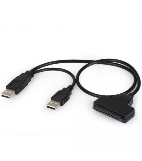 High Speed USB 2.0 To SATA 7+15 Pin 22 Adapter Cable For 2.5 HDD SSD Laptop Hard Disk Drive