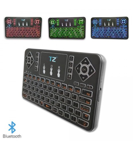 Q9s Bluetooth Wireless Mini Keyboard  Colorful Backlit with Touchpad Q9 Air Mouse Remote Control For Android TV Box Tablet