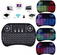 Backlight 2.4G LED Mini Wireless Keyboard Air Mouse Touchpad For Smart TV Box Xbox360 PC