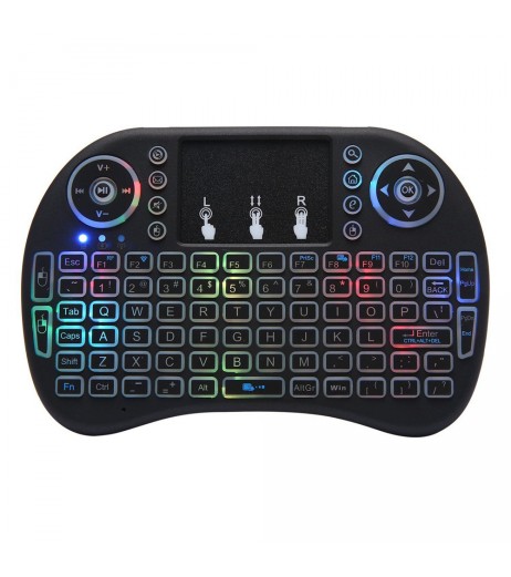 Backlight 2.4G LED Mini Wireless Keyboard Air Mouse Touchpad For Smart TV Box Xbox360 PC