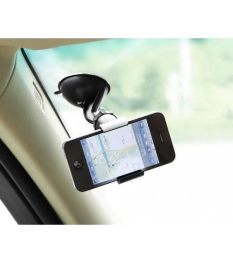 Universal Cellphone Windshield Dashboard Car Mount Holder - Black