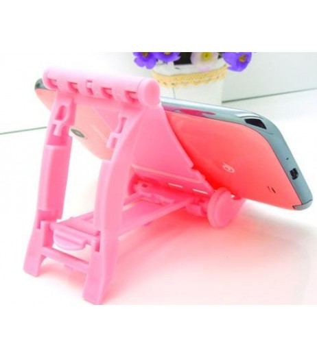 Universal Portable Folding Mobile Phone Stand Holder - Pink