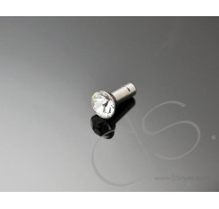 Silver Crystal Headphone Jack Plug